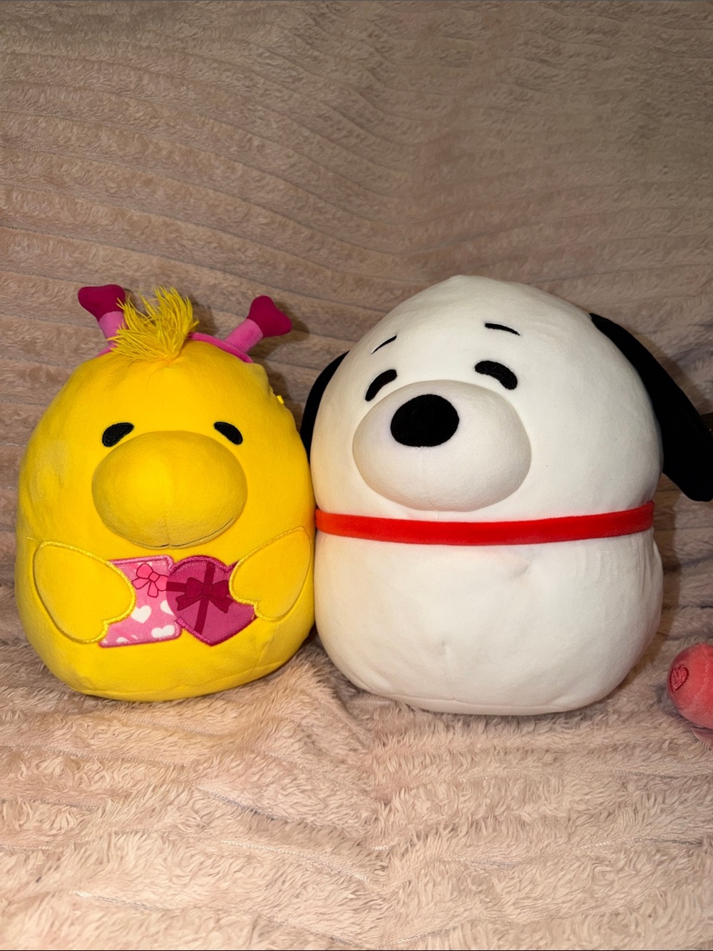 Charlie Brown Snoopy Dog and Woodstock Squishmallow plush